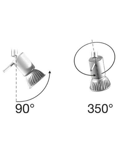 NEW SPOTTY SPOT DICROICO 1X40W 220/240V GU10 GRIGI O