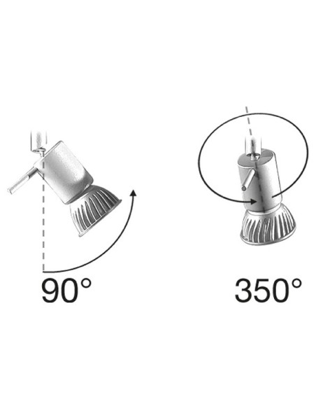 NEW SPOTTY SPOT DICROICO 1X40W 220/240V GU10 GRIGI O