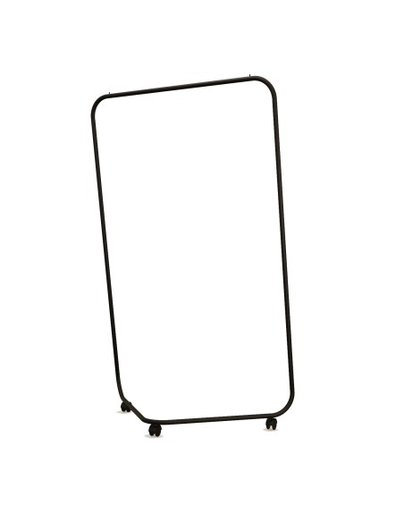 STENDER FISSO CON RUOTE 155X102X50CM NERO OPACO