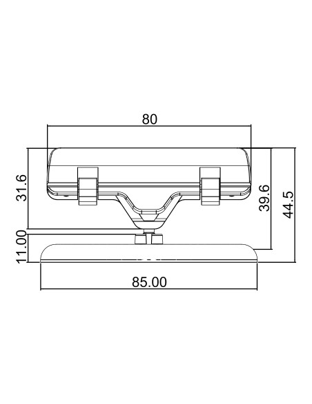 BASE DIAMETRO MM. 85 CON PORTA MESSAGGIO A PINZA