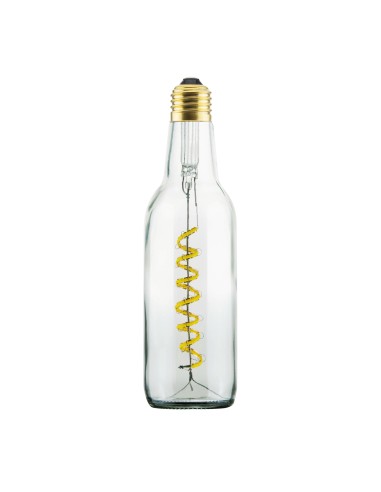 LED BEER BULB CURVED SPIRALE KLAR 10W 120LM 2200K CRI90 BOTTIGLIA TRASPARENTE