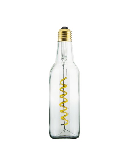 LED BEER BULB CURVED SPIRALE KLAR 10W 120LM 2200K CRI90 BOTTIGLIA TRASPARENTE