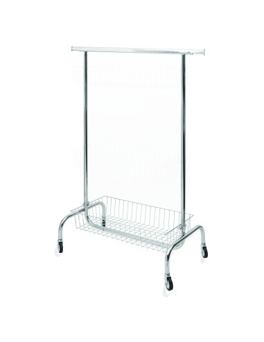 STENDER ABBIGLIAMENTO CON CESTO REGOLABILE 100 cm ESTENSIBILE A 140 H 160 cm
