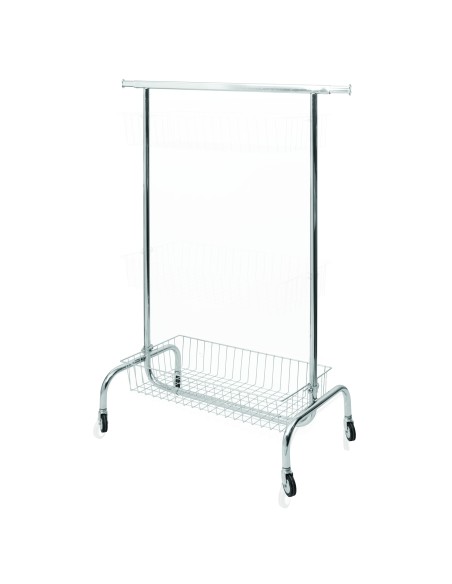 STENDER ABBIGLIAMENTO CON CESTO REGOLABILE 100 cm ESTENSIBILE A 140 H 160 cm