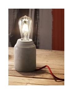 LAMPADA DA COMODINO TAVOLO SCRIVANIA IN CEMENTO