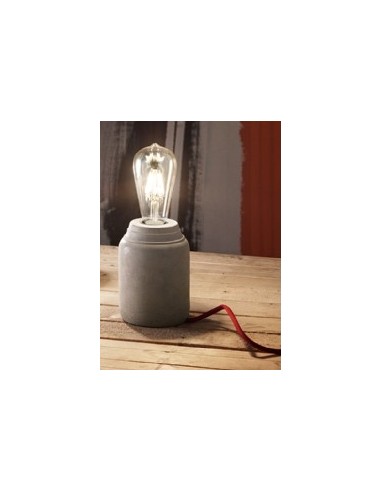 LAMPADA DA COMODINO TAVOLO SCRIVANIA IN CEMENTO