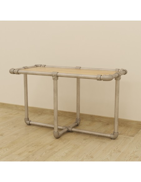 TAVOLO BASSO TUBI IDRAULICI TAVOLINO INDUSTRIAL