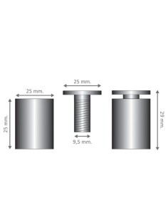 DISTANZIALI INSEGNA COMUNICAZIONE  25x25mm 2