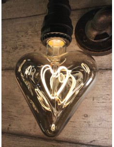 LAMPADINA DECORATIVA LED CUORE HEART SMORKY GREY 5W E27 2000K 2