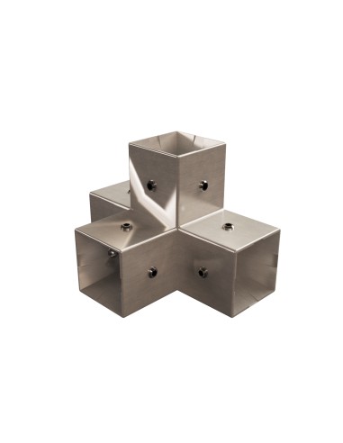 GIUNTO NODO 4 VIA A 90° QUADRATO TUBO 25 mm