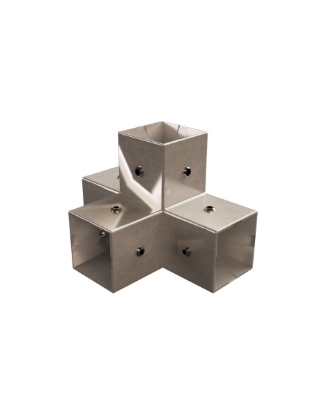 GIUNTO NODO 4 VIA A 90° QUADRATO TUBO 25 mm