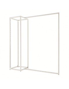 STENDER GONDOLA CON RIPIANI ACCIAIO INOX SATINATO