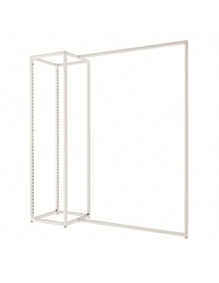 STENDER GONDOLA CON RIPIANI ACCIAIO INOX SATINATO