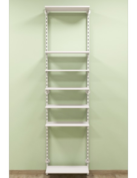 KIT TUBO CREMAGLIERATO BIANCO OPACO CON RIPIANI DA 60 cm