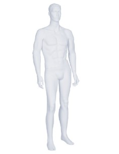 MANICHINO UOMO TESTA SCOLPITA BIANCO OPACO