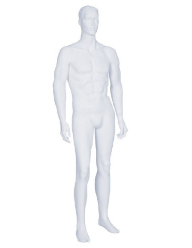 MANICHINO UOMO TESTA SCOLPITA BIANCO OPACO