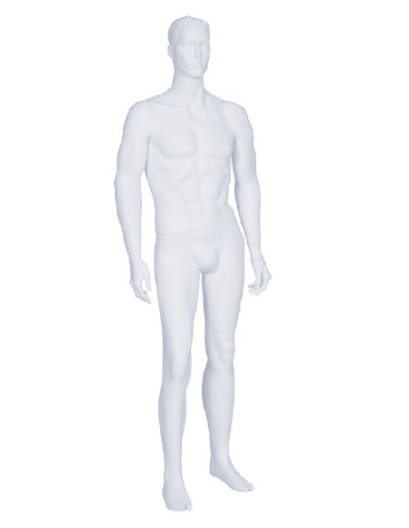 MANICHINO UOMO TESTA SCOLPITA BIANCO OPACO