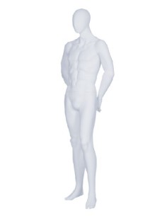 MANICHINO UOMO TESTA A UOVO BIANCO OPACO