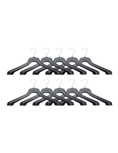 KIT 10 GRUCCIA APPENDINO CAPOSPALLA 43cm  NERO SPA