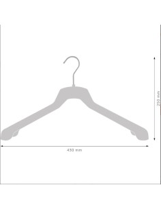 KIT 10 GRUCCIA APPENDINO CAPOSPALLA 43cm  NERO SPA 2