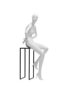 MANICHINO DONNA  SEDUTO BIANCO LUCIDO COLLECTION 107 SLEEK Y2