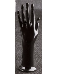MANO DONNA IN PLASTICA VERNICIATA BIANCA-NERA