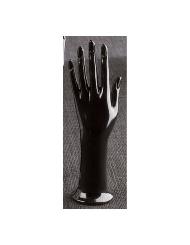 MANO DONNA IN PLASTICA VERNICIATA BIANCA-NERA