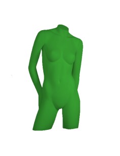 BUSTO DONNA CON BRACCIA COLORATO