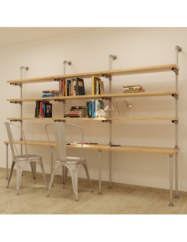 ARREDAMENTO TUBI IDRAULICI LIBRERIA SCRIVANIA