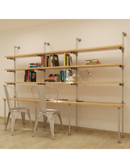 ARREDAMENTO TUBI IDRAULICI LIBRERIA SCRIVANIA