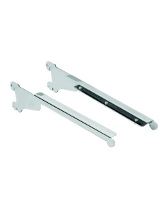 COPPIA SUPPORTI RIPIANO IN VETRO CON FERMI SP 8 mm ALE