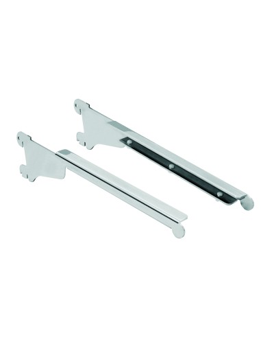 COPPIA SUPPORTI RIPIANO IN VETRO CON FERMI SP 8 mm ALE