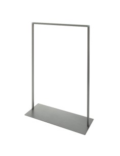 STENDER SEMPLICE TUBO QUADRO CON BASE IN LAMIERA