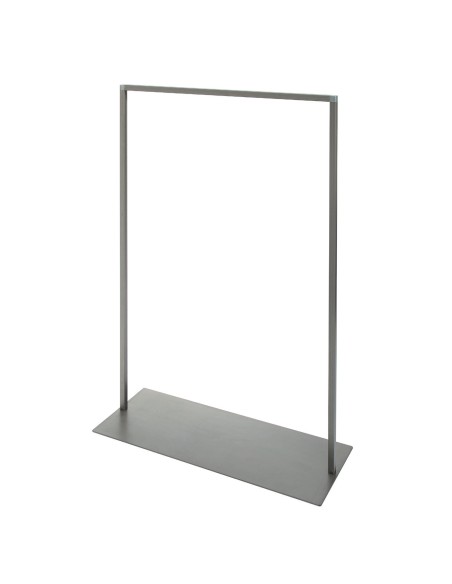 STENDER SEMPLICE TUBO QUADRO CON BASE IN LAMIERA
