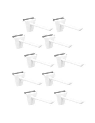KIT 10 PZ GANCIO PORTABLISTER BIANCO 10cm
