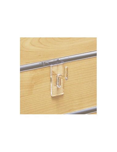 KIT10 GANCIO ACRILICO TRASP.2,5cm  PANNELLO DOGATO