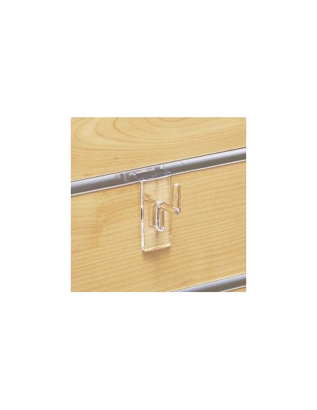 KIT10 GANCIO ACRILICO TRASP.2,5cm  PANNELLO DOGATO