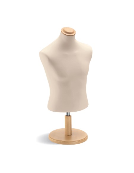 BUSTO CON BASE POLIURETANO CORTO UOMO CON VESTE