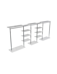 KIT ARREDAMENTO CON APPENDERIA CON MENSOLE BIANCO 378cm