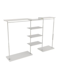 KIT ARREDAMENTO DA 224 cm CON APPENDERIA E MENSOLE