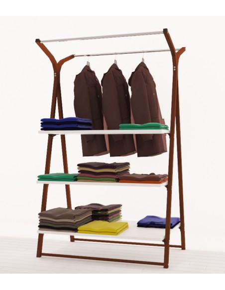 GONDOLA BIFACCIALE ARREDO APPENDIABITI MENSOLE