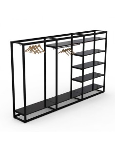 ARREDO AUTOPORTANTE DA 315 cm COMPONIBILE NERO LUO