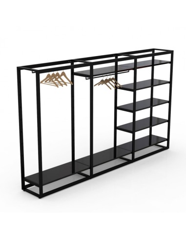 ARREDO AUTOPORTANTE DA 315 cm COMPONIBILE NERO LUO