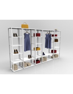 ARREDO BIFACCIALE AUTOPORTANTE DA 381 cm  BIANCO