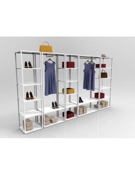 ARREDO BIFACCIALE AUTOPORTANTE DA 381 cm  BIANCO