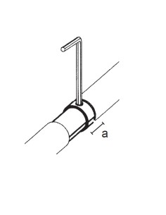 ESPANSORE RACCORDO CON FASCIA PER TUBO 16 mm CROMA 2