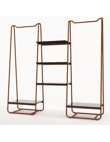 ARREDO AUTOPORTANTE BIFACCIALE 189cm RAME-NERO