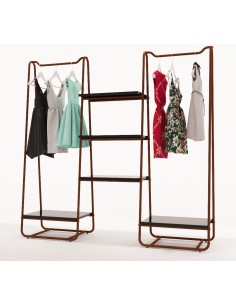 ARREDO AUTOPORTANTE BIFACCIALE 189cm RAME-NERO 2