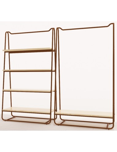 ARREDO AUTOPORTANTE GONDOLA BIFACCIALE 209 cm BRONZO OPACO-BAMBU'