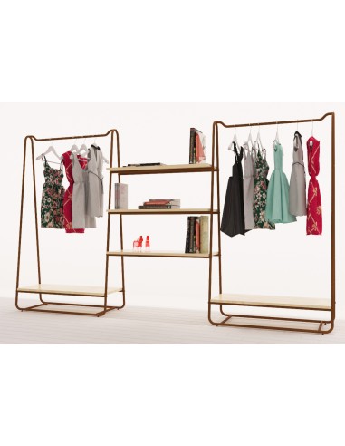 ARREDO AUTOPORTANTE GONDOLA BIFACCIALE 309 cm BRONZO OPACO-BAMBU'